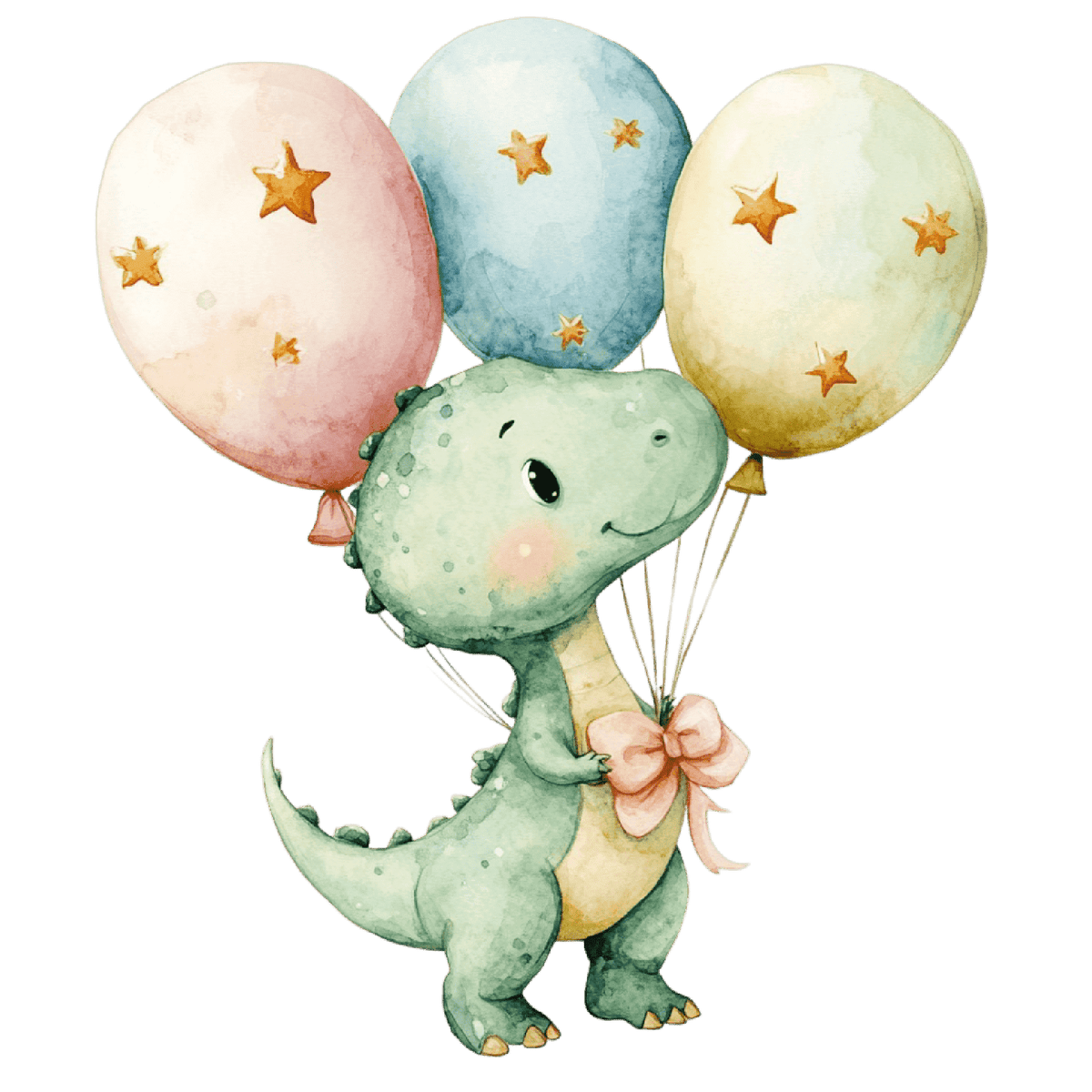 Baby Green Dinosaur Edible Image Cupcake & Cookie Toppers, by TNCT (12 Count)