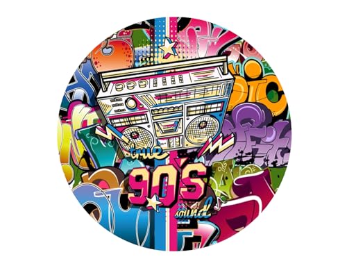 90's Music Edible Cake Topper-8" Round