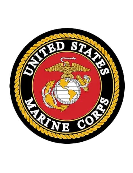 7.5" Pre-Cut Round United States Marine Corps Logo Edible Image!