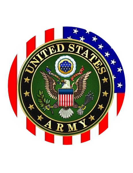 9.5" Pre-Cut Round United States Army Logo Edible Image!!