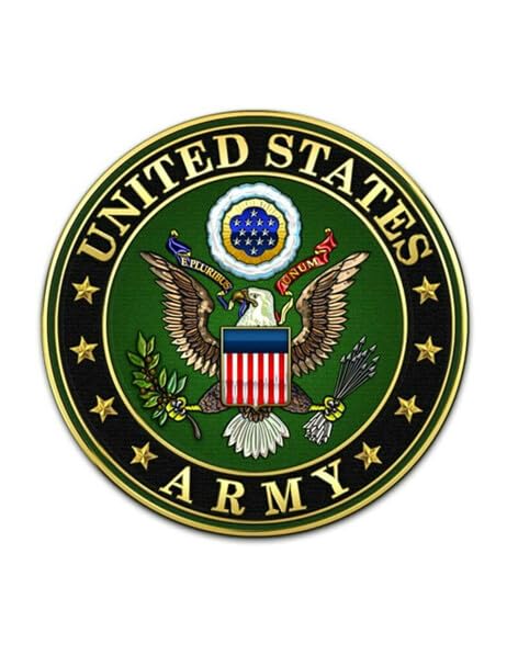 7.5" Pre-Cut Round United States Army Logo Edible Image!