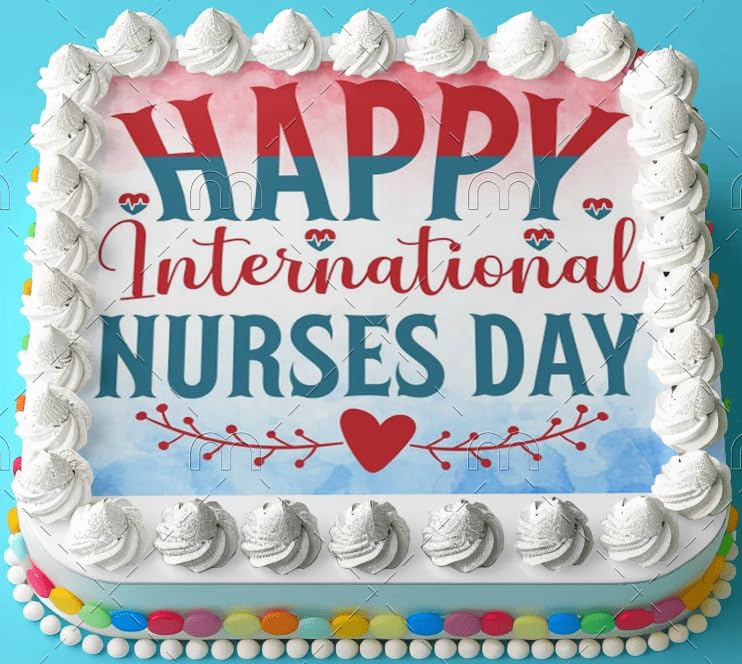 Happy Nurse Day Edible Image Photo Cake Topper For Half Sheet Cake