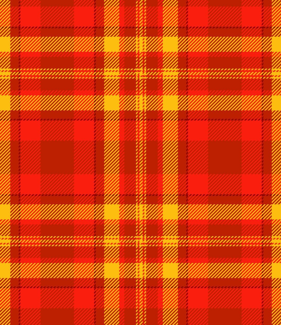 Red & Yellow Plaid Pattern Edible Image Photo Cake Topper For Quarter Sheet Cake