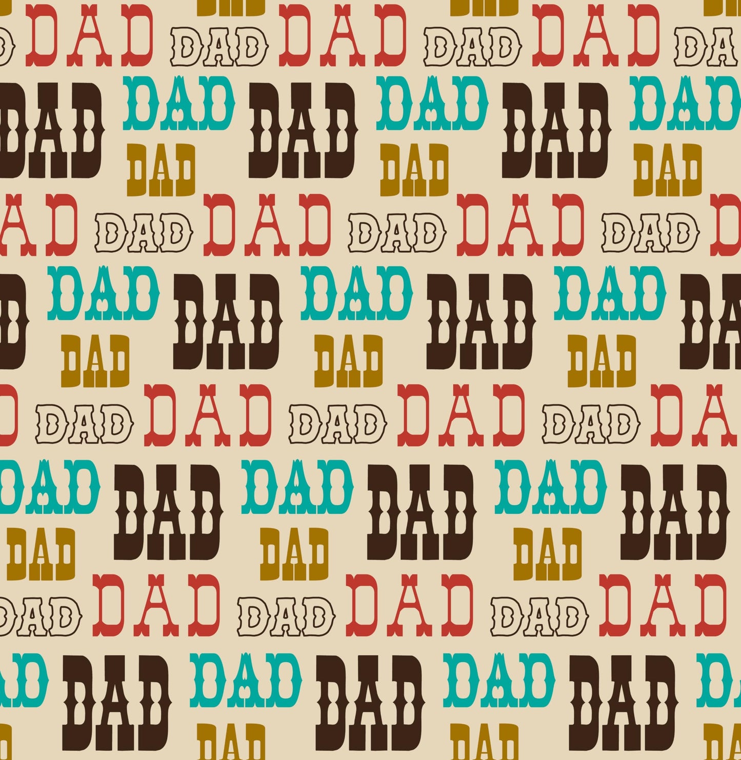 Western Happy Fathers Day Text Pattern On Edible Image Chocolate Transfer Sheet. Apply To Your Custom Chocolate Treats