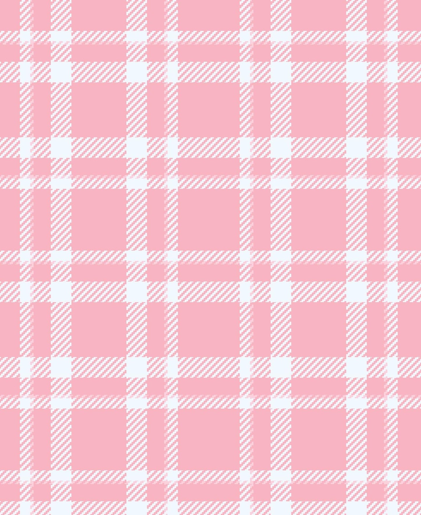 Pink & White Plaid Pattern Edible Image Photo Cake Topper For Half Sheet Cake