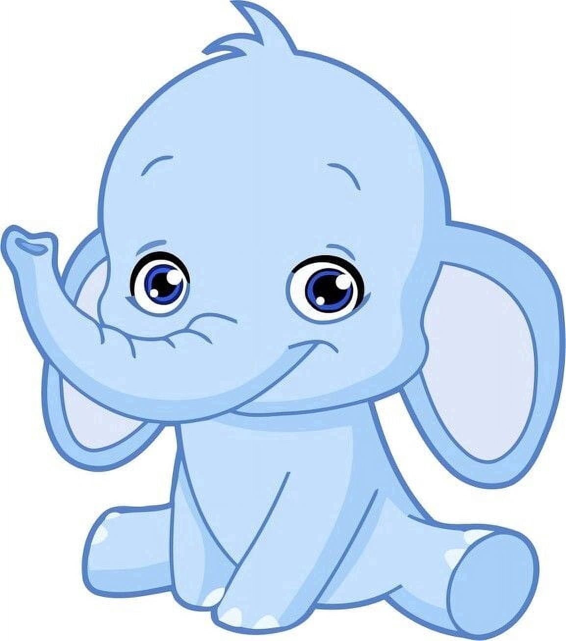 Adorable Chevron Blue Elephant Baby Shower Cake Topper, By TNCT