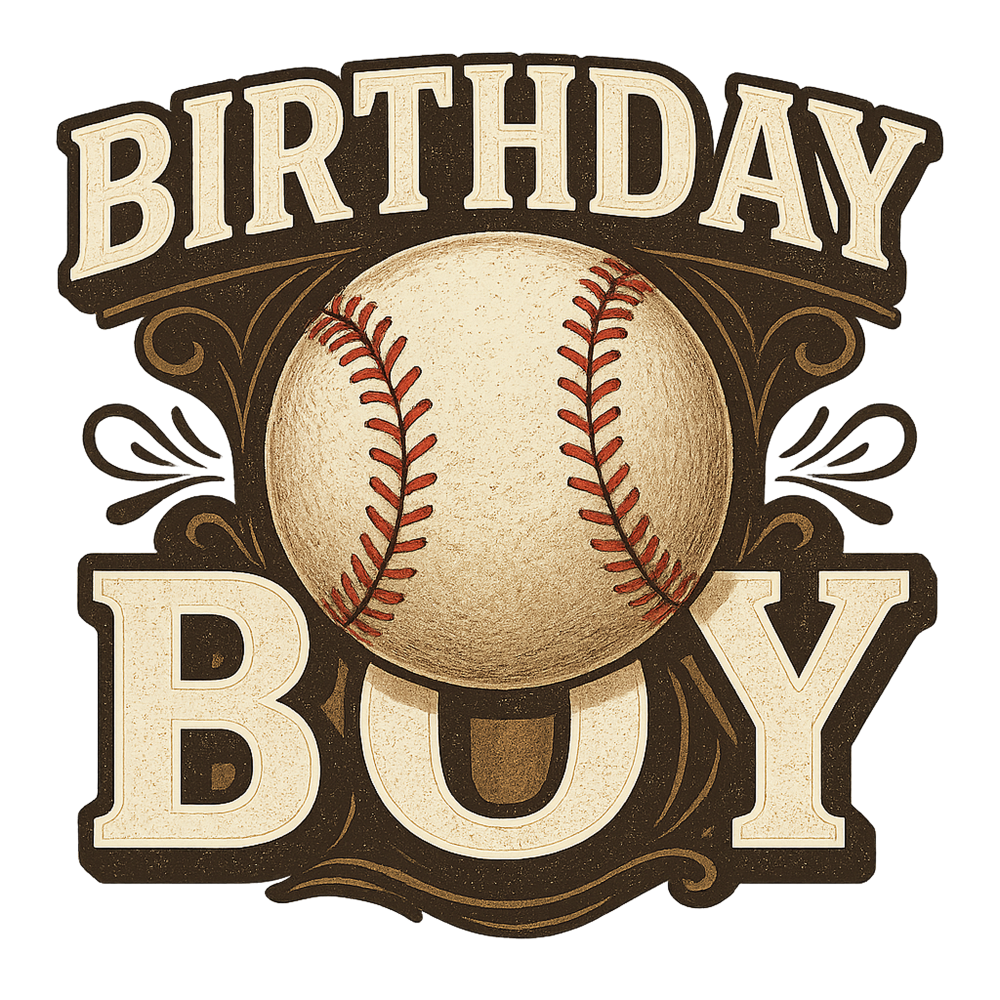 Baseball Birthday Boy Theme Edible Image Cake Topper for Half Sheet Cake, by Tnct. (1 Count)