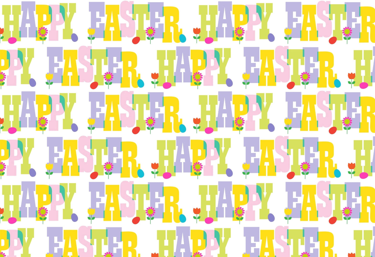Happy Easter Pattern Edible Icing Image Cake Topper, by Tnct.