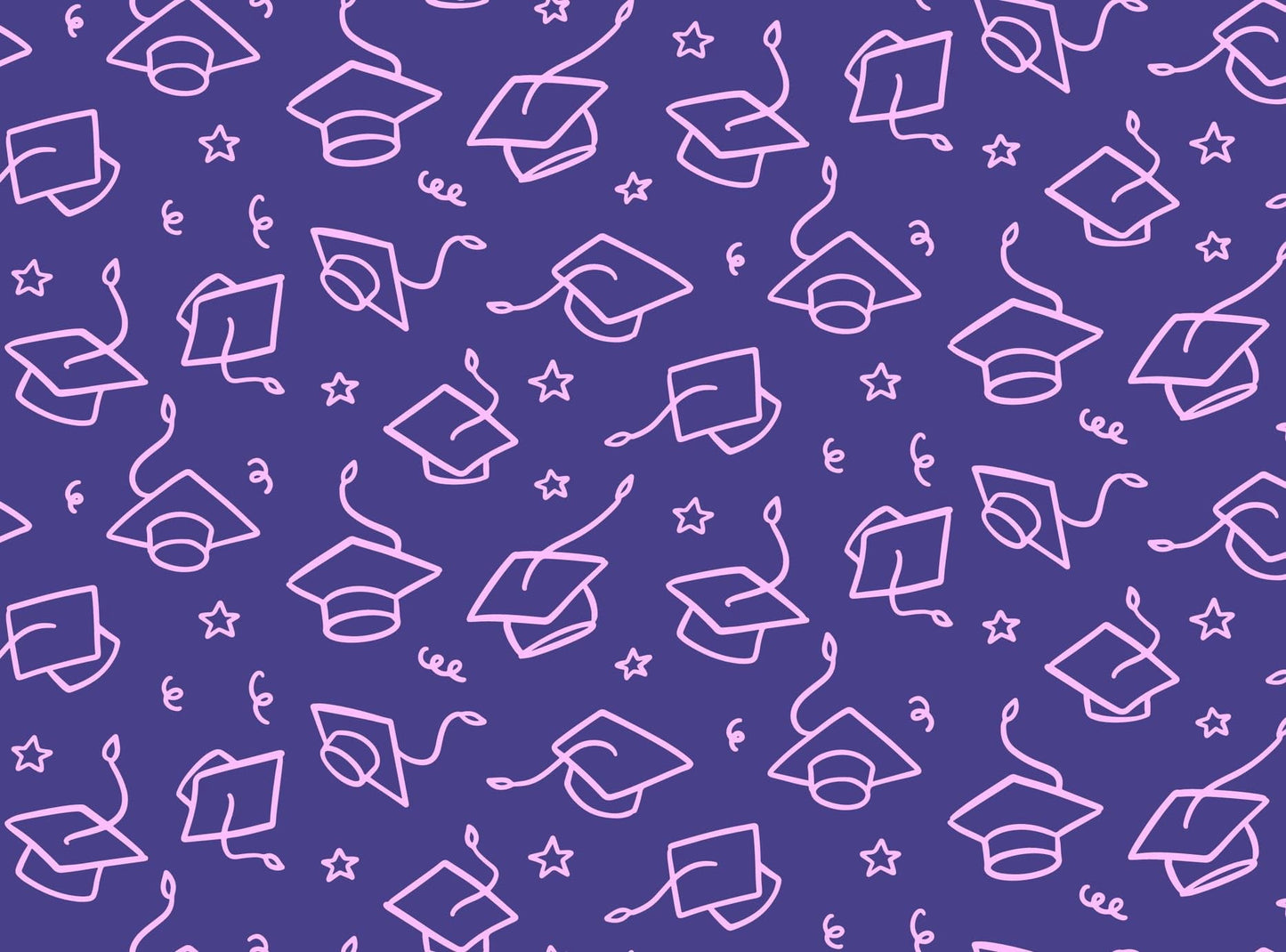 Purple Graduation Cap Pattern Edible Image Cake Topper for Half Sheet Cake, by Tnct. (1 Count)