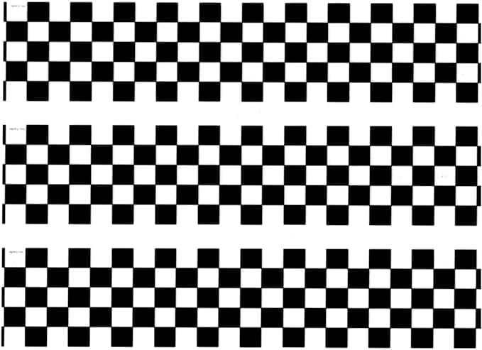 Edible Image Cake Border Strips Black and White Checkered Race Theme, by TNCT (3 Count)
