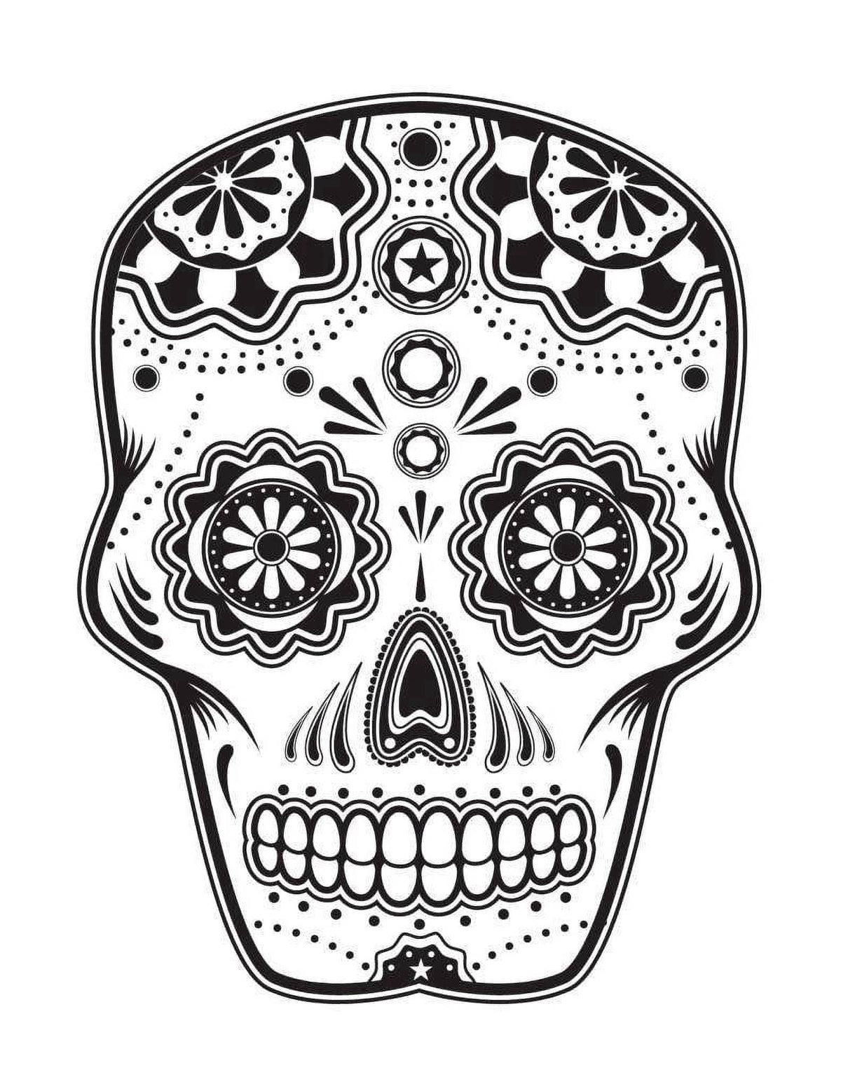 Sugar Skull Halloween Edible Icing Image Cake topper, by Tnct.