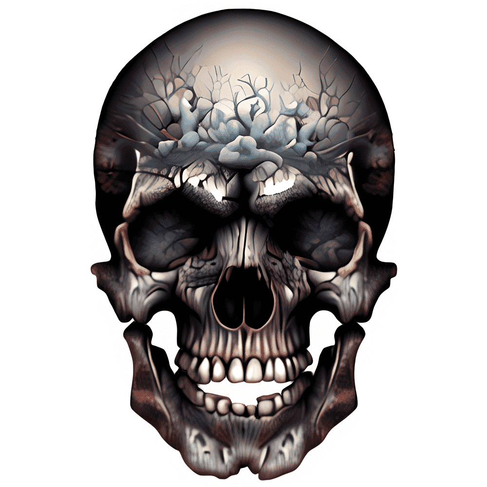Scary Skull Halloween Dia de los Muertos Edible Image Icing Cake Topper for Quarter Sheet Cake, by TNCT
