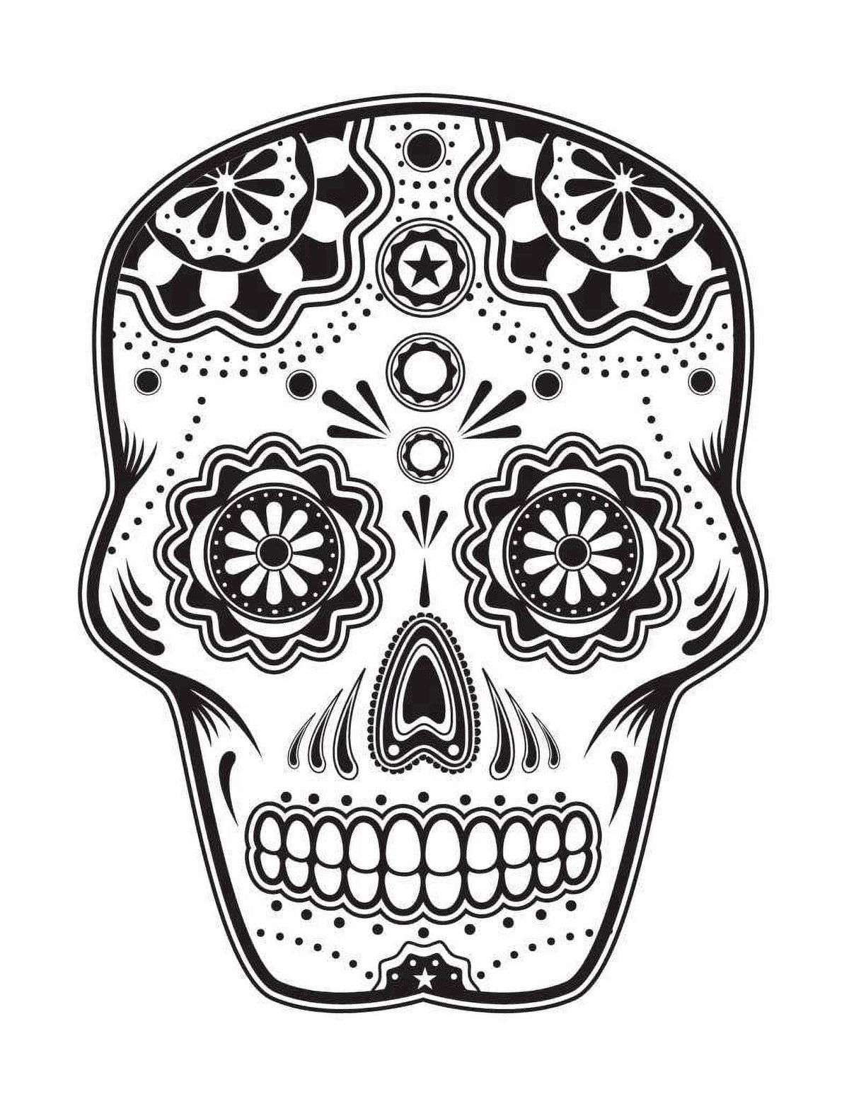 Sugar Skull Halloween Edible Image Icing Cake Topper for Quarter Sheet Cake, by TNCT