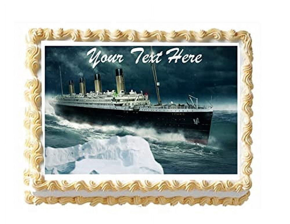 Titanic Edible Image Icing Cake Topper for Quarter Sheet Cake, by Tnct.