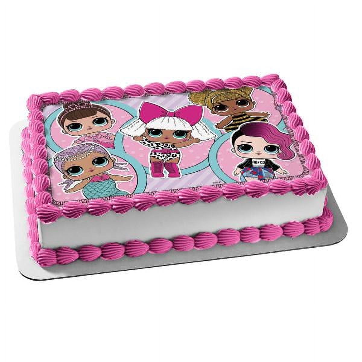 LOL Surprise Queen Bee Rocker Splash Queen Fancy Diva Edible Cake Topper Image ABPID50954