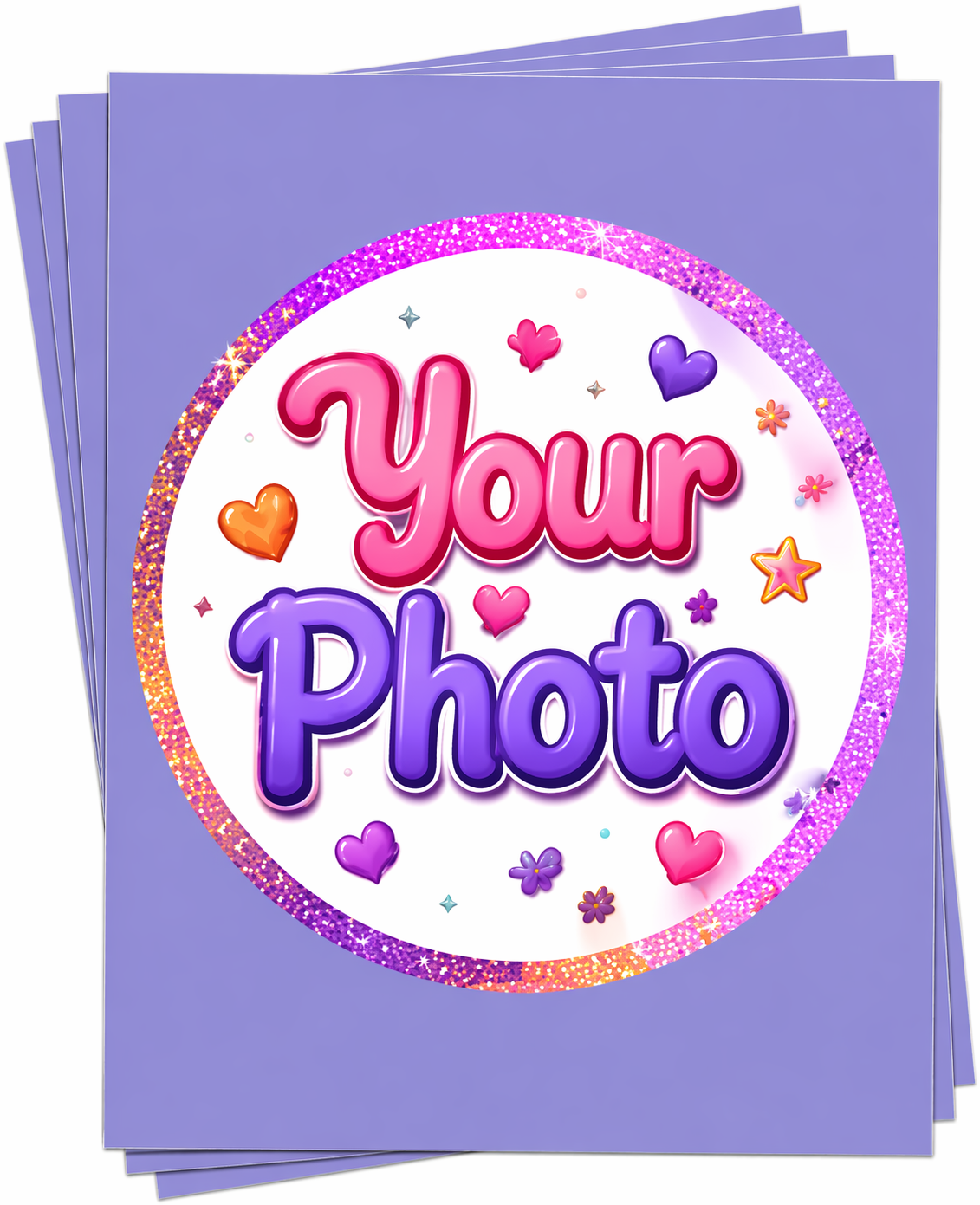9.5" Pre-Cut Round Create Your Own Photo Edible Image Cake Topper