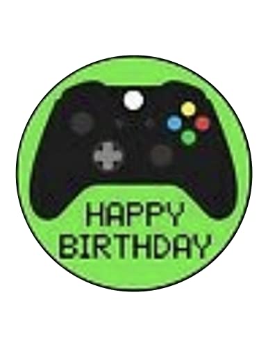 1.875" Pre-Cut Round Gamer Design Edible Image Cupcake Toppers!
