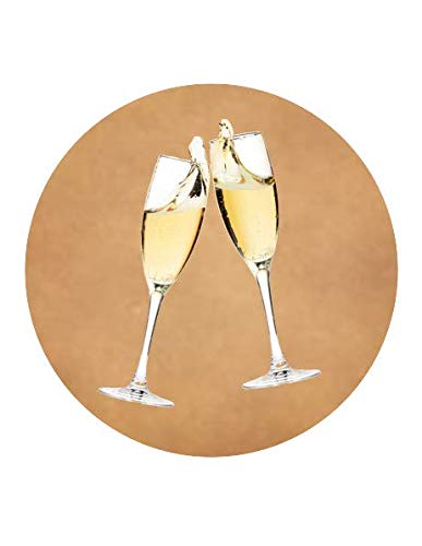 Custom Champagne Edible Image For 7.5" Round Cake!