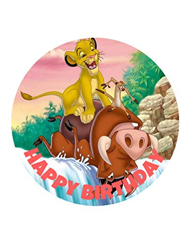 9.5" Round Pre-Cut Lion Birthday Edible Image By TNCT!
