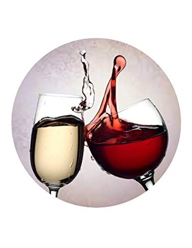 1.875" Pre-Cut Red & White Wine Edible Image Cupcake Toppers!