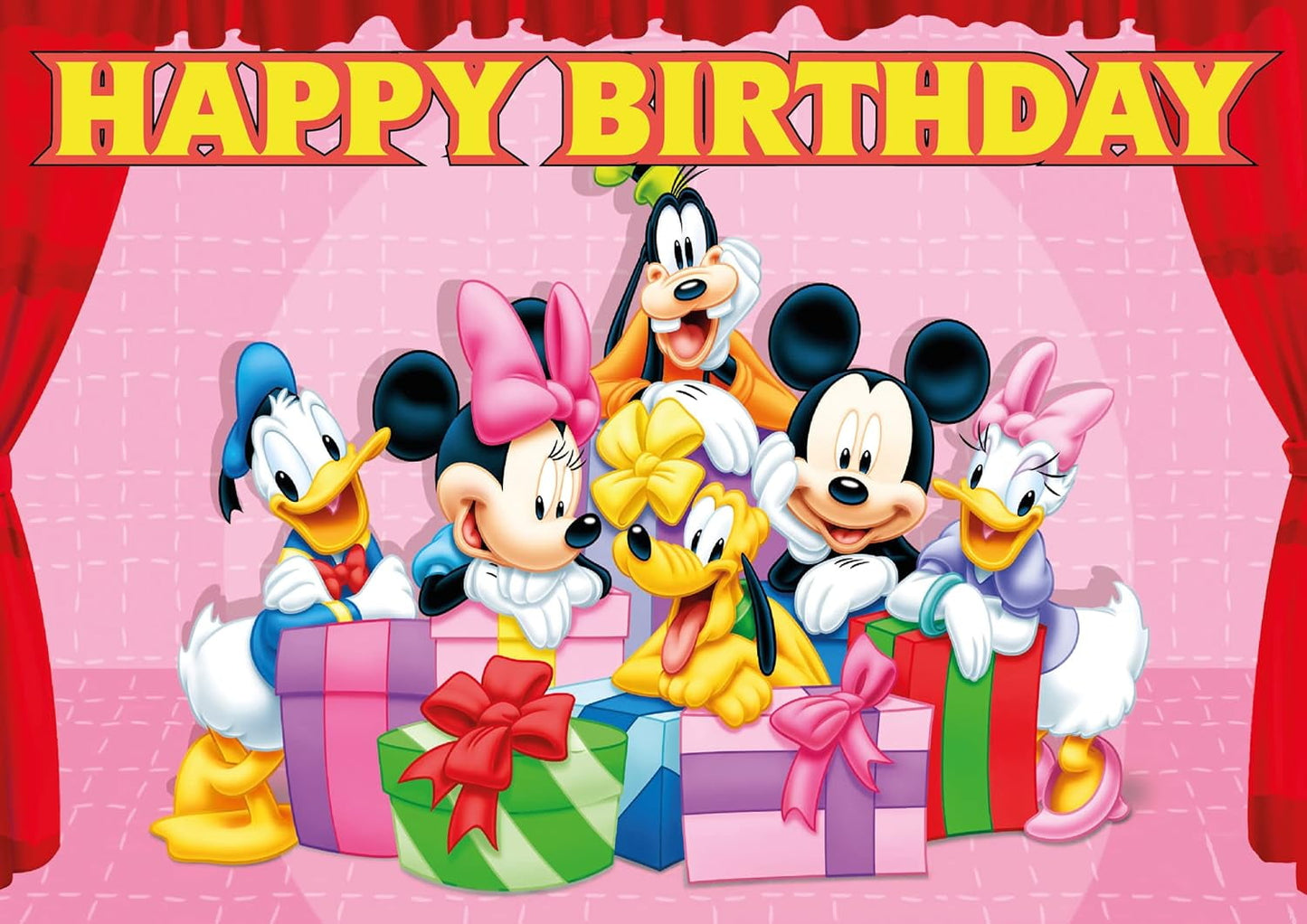 Mickey Mouse Clubhouse Happy Birthday Edible Image Cake Topper For Quarter Sheet Cake By TNCT