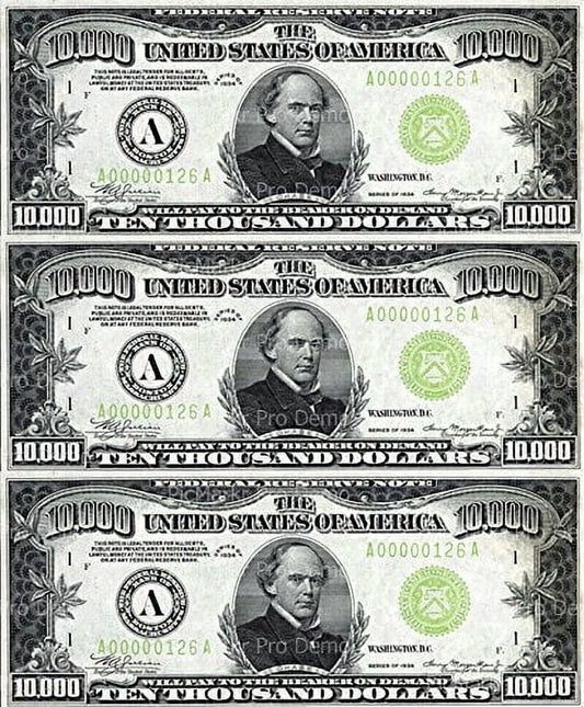 10,000 Dollar Bills Birthday Edible Image Icing Cake Topper for Quarter Sheet Cake, by TNCT