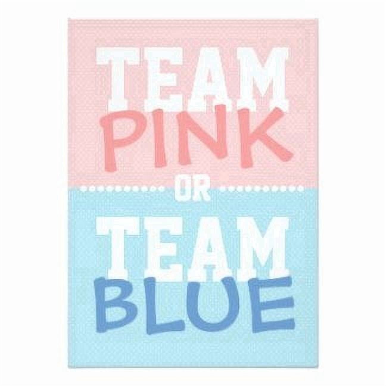 Gender Reveal Baby Shower Pink or Blue Team Edible Image Icing Cake Topper for Quarter Sheet Cake, by TNCT