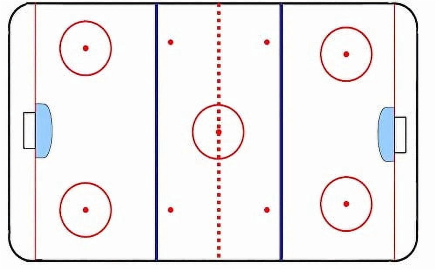 Hockey Rink Edible Image Icing Cake Topper for Quarter Sheet Cake, by TNCT