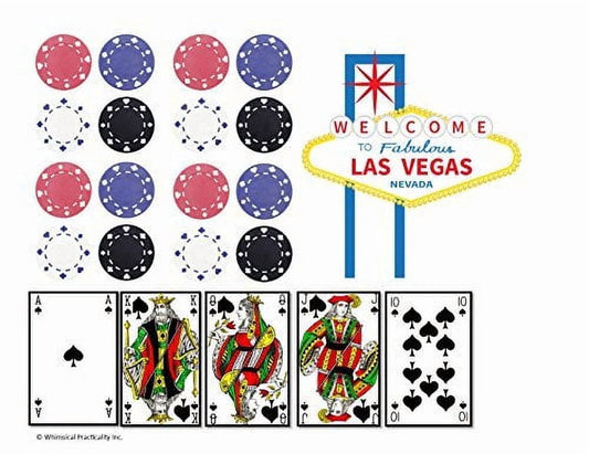 Las Vegas Casino Birthday Edible Image Icing Cake Topper for Quarter Sheet Cake, by TNCT