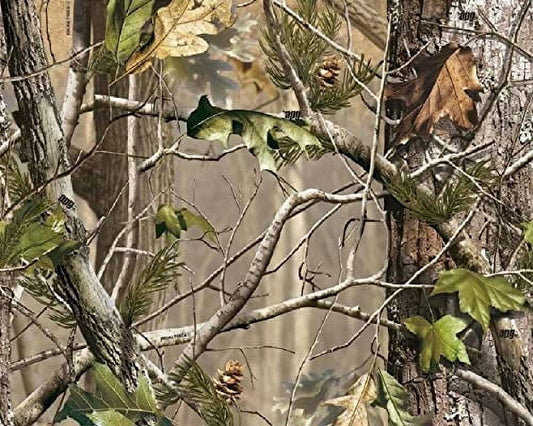 Real Camo Woodland Trees Birthdays Edible Image Icing Cake Topper for Quarter Sheet Cake, by TNCT