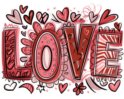 LOVE with Hearts, Valentines, Romance Photo Edible Image Cupcake and Cookie Toppers by TNCT (20 Count)