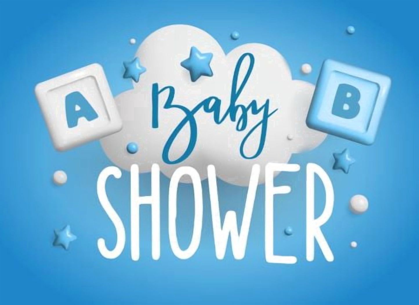 Blue Baby Shower with Clouds & Stars Edible Image Cupcake & Cookie Toppers, by TNCT (12 Count)
