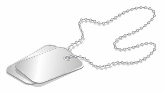 Cartoon Dog Tag Necklace Edible Image Cupcake & Cookie Toppers, by TNCT (12 Count)