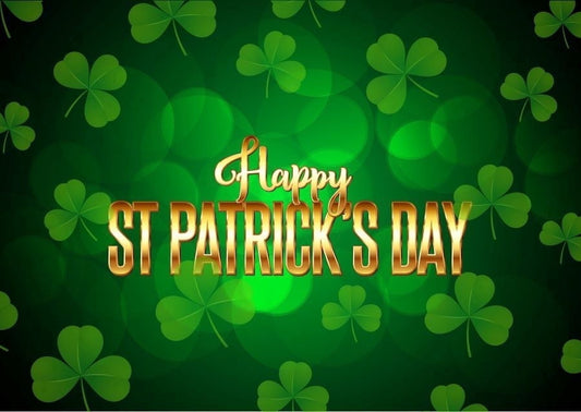 Happy St. Pattys Day with Shamrock Edible Image Cupcake & Cookie Toppers, by TNCT (12 Count)