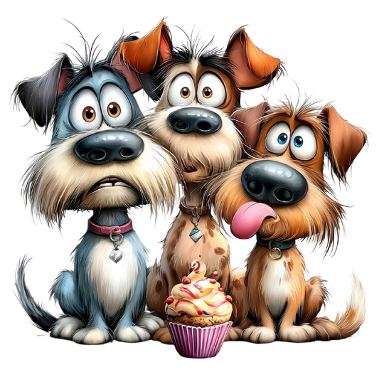 Three Dogs & a Cupcake Edible Image Cupcake & Cookie Toppers, by TNCT (12 Count)