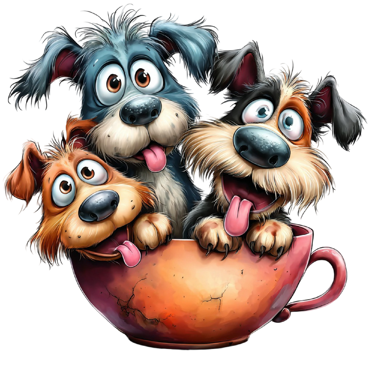 3 Cartoon Dogs Edible Image Cupcake & Cookie Toppers, by TNCT (12 Count)