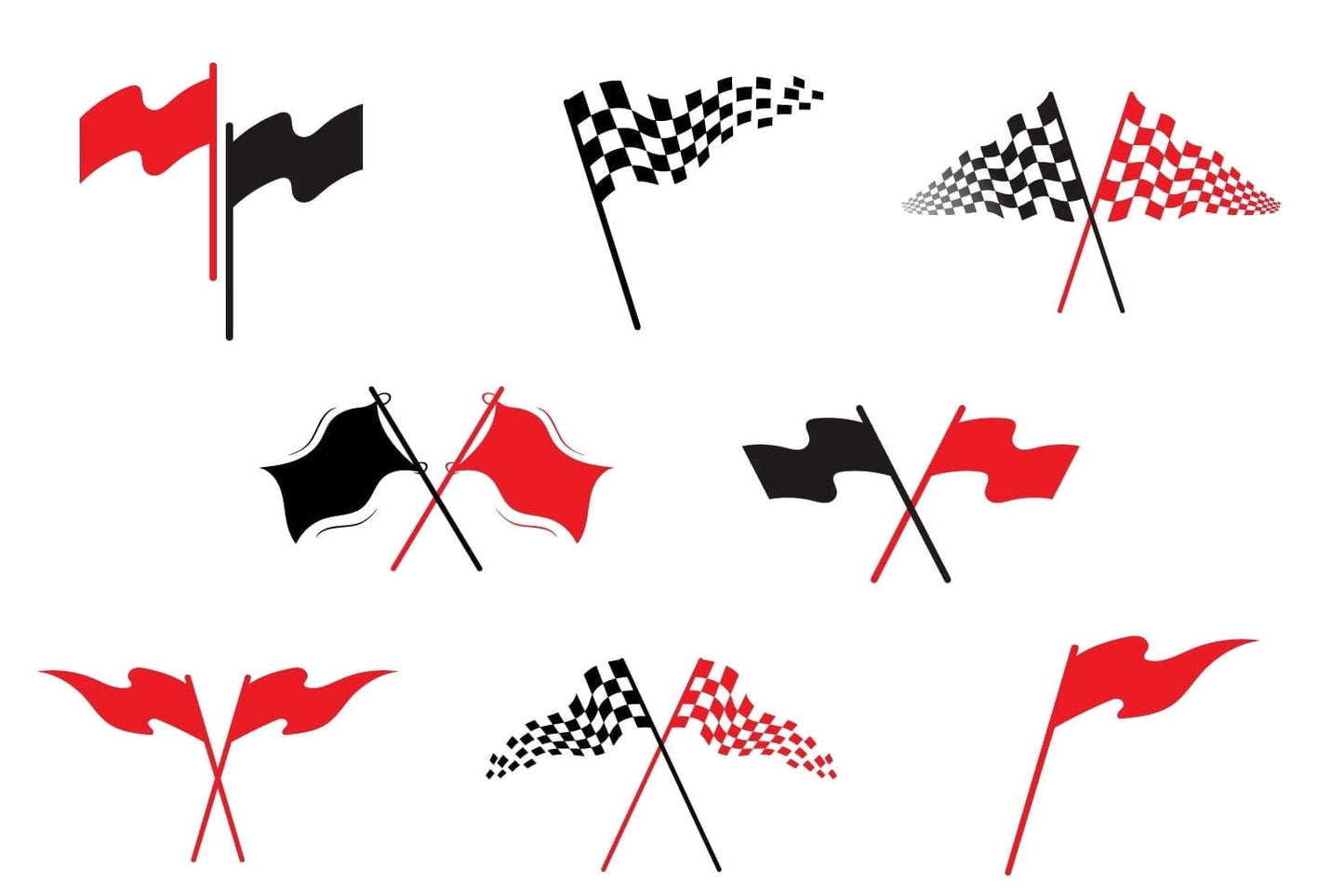 Checkered Racing Flags Birthday Theme Edible Image Cupcake & Cookie Toppers, by TNCT (12 Count)