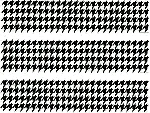 Houndstoothe Cake Borders Designer Prints Edible Icing Image Cake Decoration (3 Strips) By TNCT