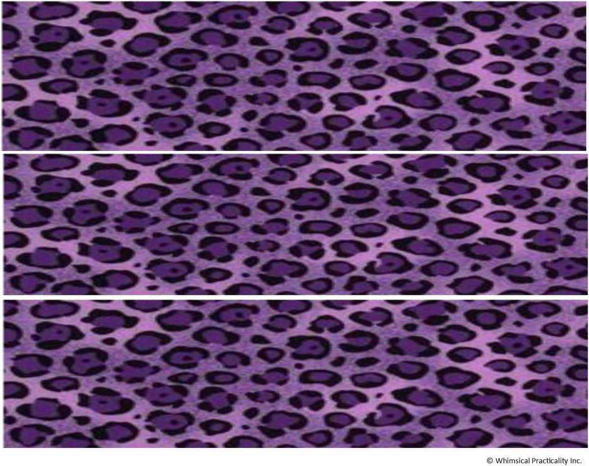 2pcs Purple Leopard Edible Icing Image Border Strips 3 Pk