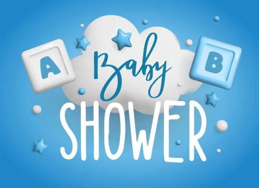 Blue Baby Shower with Clouds & Stars Edible Image Cupcake & Cookie Toppers, by TNCT (6 Count)