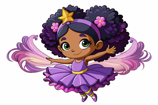 Cartoon Fairy Ballerina Edible Image Cake,Cupcake & Cookie Toppers, by TNCT (6 Count)