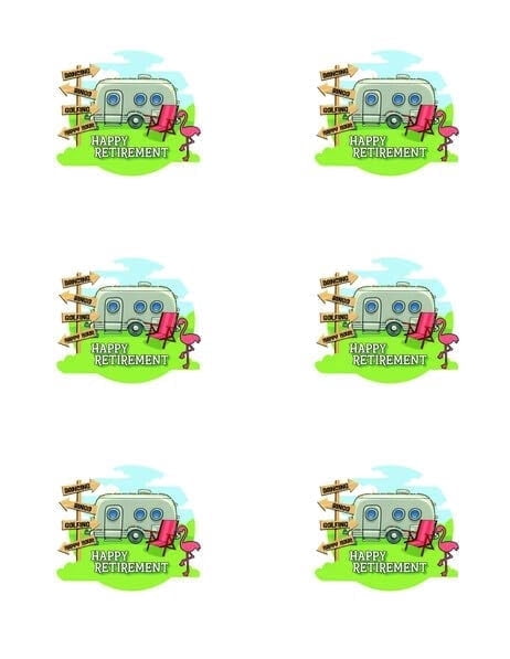 Retirement Camping Theme Cupcake Topper, by TNCT