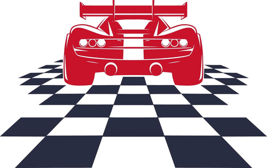 Red Racing Car Edible Image Cake, Cupcake & Cookie Toppers, by TNCT (6 Count)