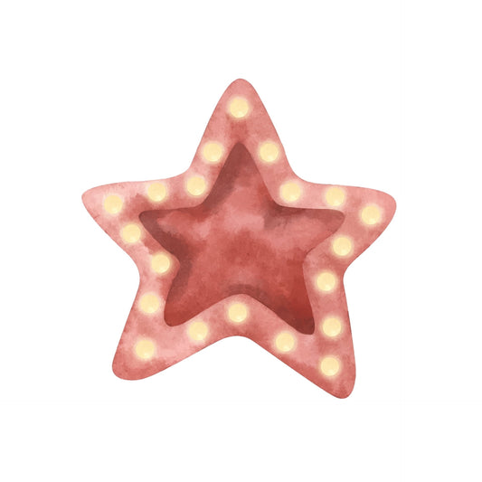 Watercolor Red Star Edible Image Cake, Cupcake & Cookie Toppers, by TNCT (6 Count)