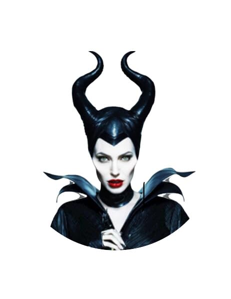 9.5" Round Pre Cut Maleficent Icing Edible Image Cake Topper