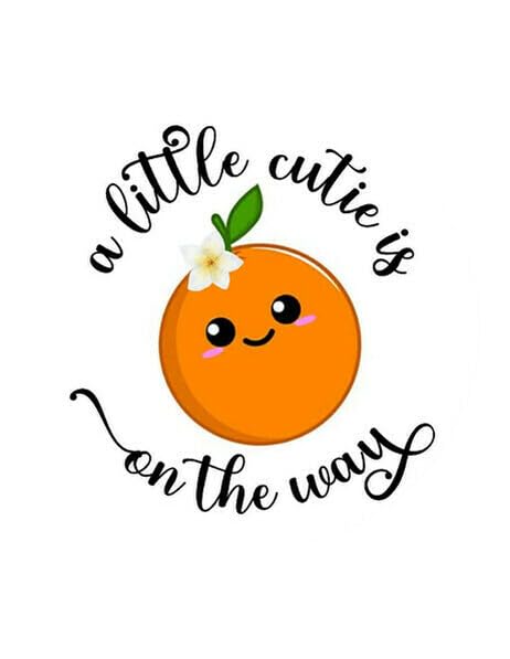 3" Round Pre-Cut Little Cutie Is On The Way Edible Image Cupcake Toppers