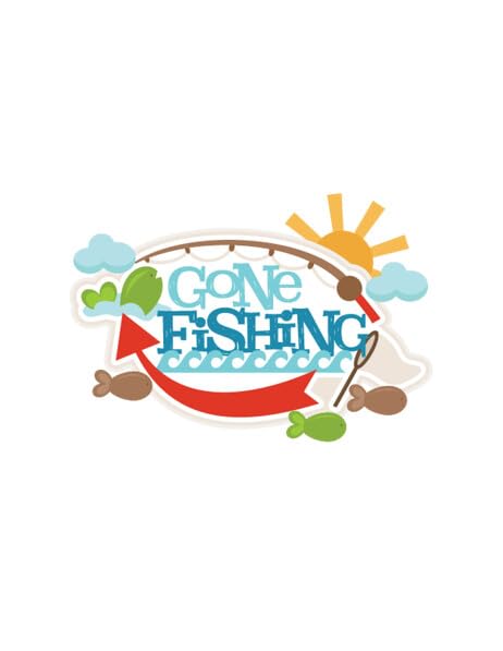 3" Round Pre-Cut Gone Fishing Edible Image Cupcake Toppers!