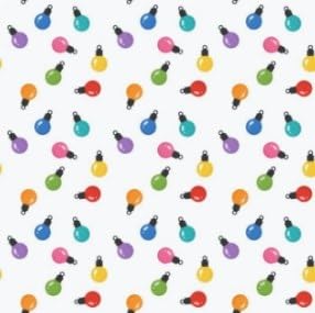 Colorful Holiday Light Bulbs Edible Cocoa Butter Transfer Sheet for Chocolate Treats, 1 Count