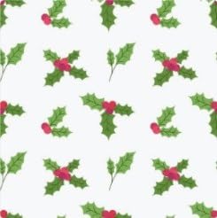 Green Holly and Red Berries Edible Chocolate Transfer Sheet for Chocolate Covered Strawberries and Bark, 1 Count