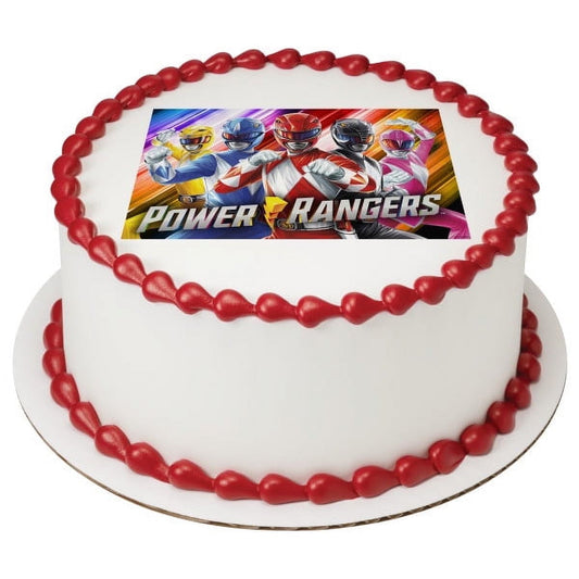 Power Ranger Morphin Time PhotoCake® Edible Cake Topper Icing Image for 6 Inch Round Cake or Larger
